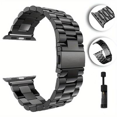Роскошный металлический ремешок для Apple Watch Ultra 49 мм 8 7 45 мм 41 мм Браслет для смарт-часов из нержавеющей стали для iWatch 6 5 4 3 SE 44 мм 42 мм 40 мм