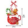 С Рождеством Христовым дверная вешалка Новогодняя вечеринка подвески Рождественская елка подвесное украшение Санта-Клаус Снеговик Рождественское украшение для дома