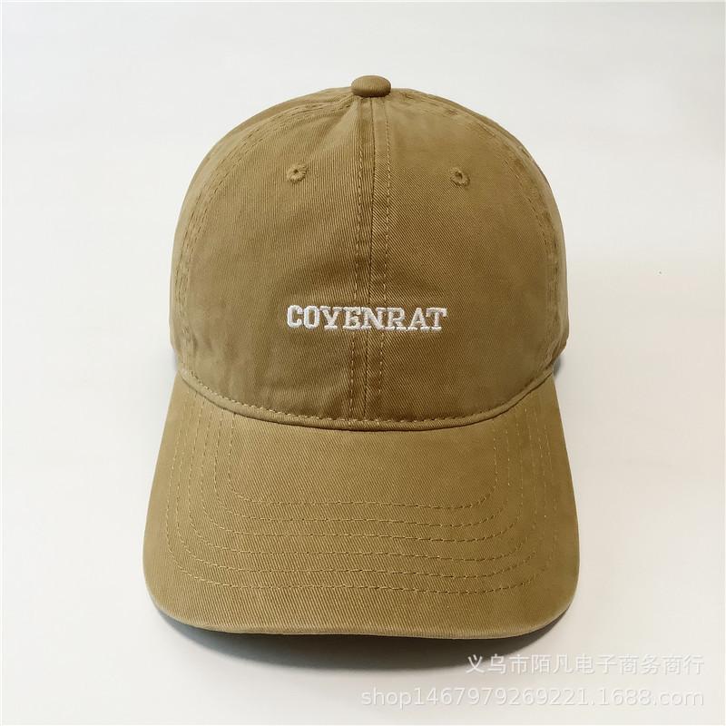 CHIC internet-famous baseball cap for men and women, vintage small letter washed baseball cap, all-season casual face-enhancing small sun hat