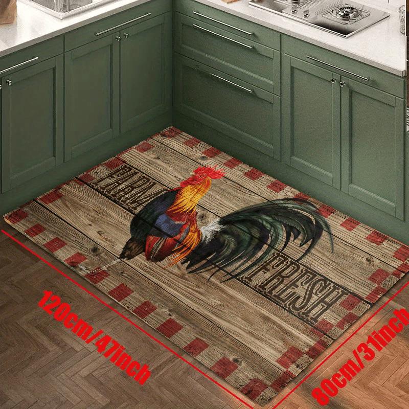 Мягкий кухонный коврик с изображением петуха и подсолнуха, кухонный коврик против усталости, набор водонепроницаемых нескользящих ковриков, коврик для бегуна, прикроватный коврик, впитывающий ковер для кухни