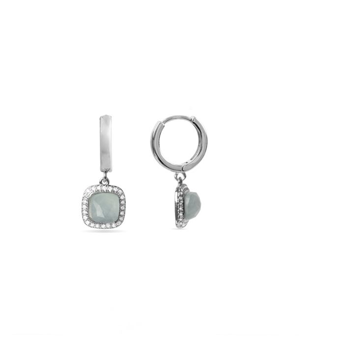 Boucles d'oreilles Luxenter avec cristal bleu rhodié - Liw