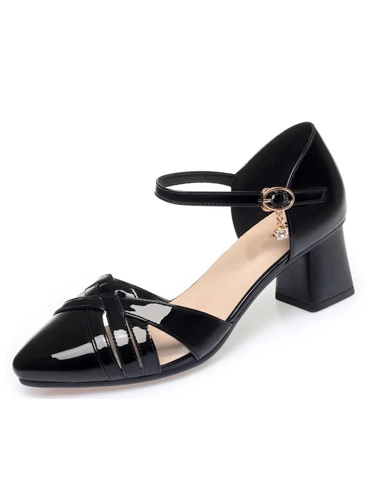 Sapatos femininas женские крутые легкие удобные весенние ажурные черные туфли с пряжкой на ремешке женские сексуальные синие туфли-лодочки ba99