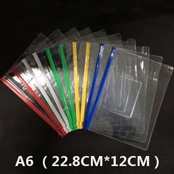 10 pcs File Bag Stationery Clear Plastic Bag Translucent Folder student kids stationery A4/A5/A6 Size Document Bag File Folder