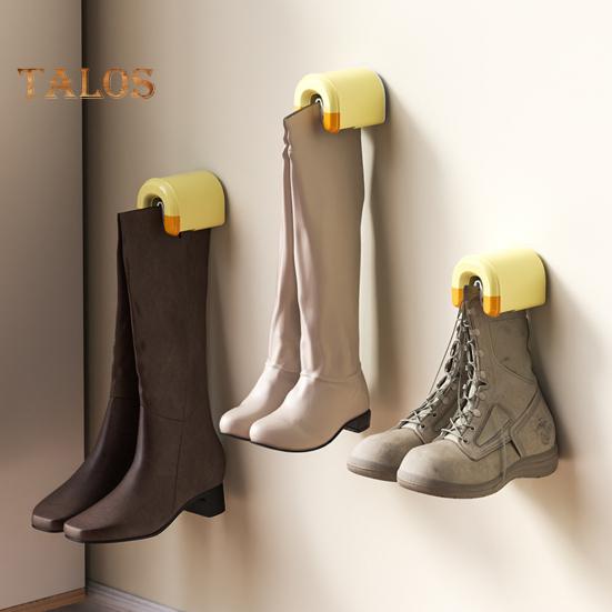 Wall Mount Boot Clip Modern No Drill Adhesive Space Saving Universal Tall Boot Shoe Holder Hanger Organizer Hanging