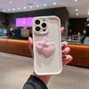3D Love Heart Bow Silicone Soft Phone Case For iPhone 16 15 14 Pro Max 13 12 11 Pro X XS XR 7 8 Plus SE2 Shockproof Candy Cover