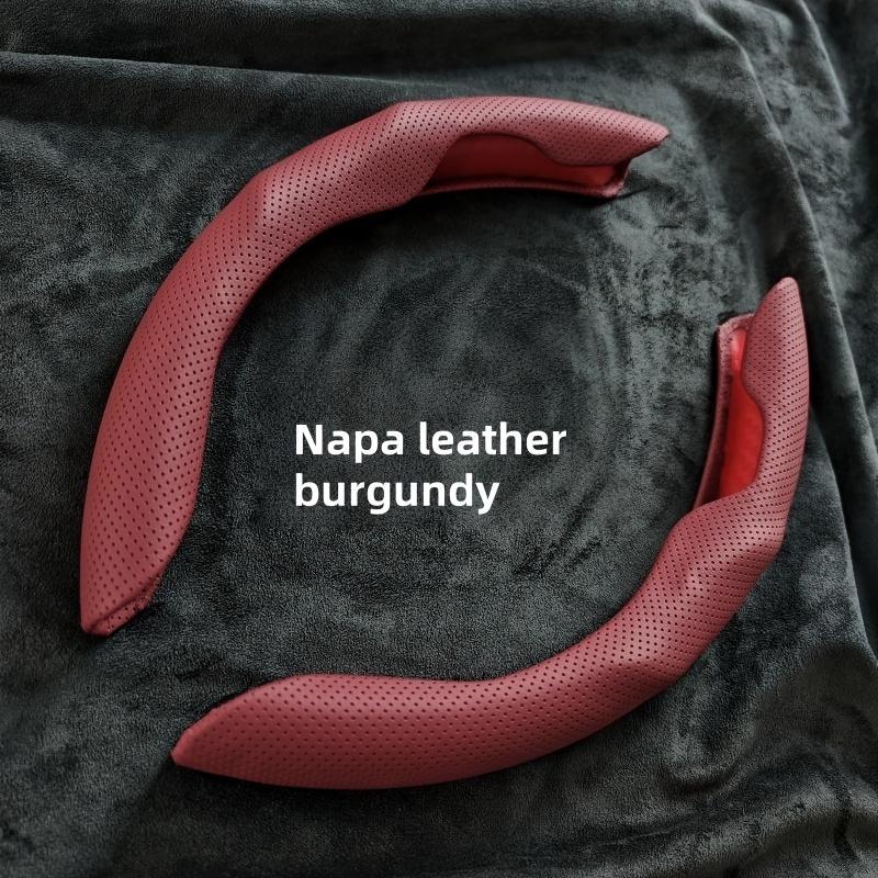 Ультратонкая влагопоглощающая оплетка на руль из ПУ кожи - Противоскользящая, Для всесезонного использования, Защита от пота, Стильный интерьер, Гладкая текстура, Противоскользящее сцепление