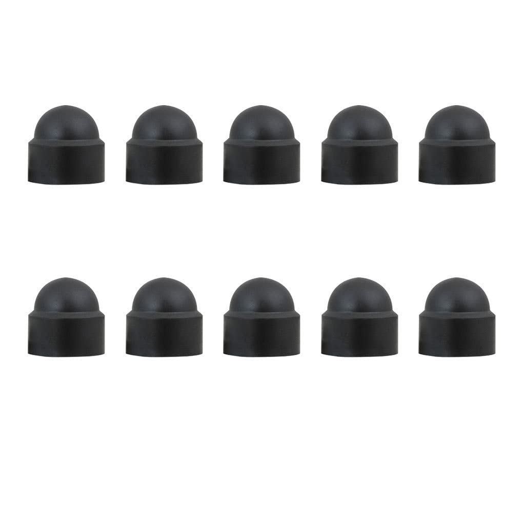 Yiooskl 10pcs M6 M8 M10 M12 Bolt Nut Protective Cap Hex Tool Kit Cover, Black/M10/17mm