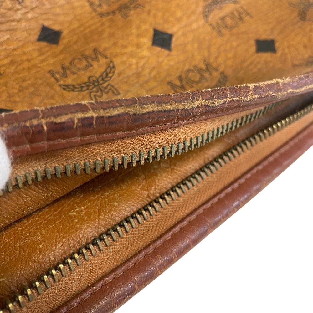 MCM Клатч кошелек кожаная деловая сумка бежевая кожа мужская Б/У