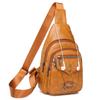 Women's Vintage Chest Pack Retro PU Leather Shoulder Crossbody Chest Bags Women Messenger Pouch Female Handbags Designer