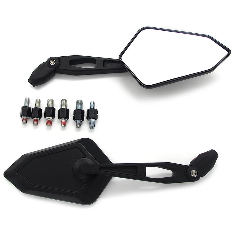 1Pair Motorcycle Rearview Side Mirrors For Suzuki DL650 DL1000 V-Strom GSR400 GSR600 GSR750 SFV650 Gladius SV400 SV650 SV1000