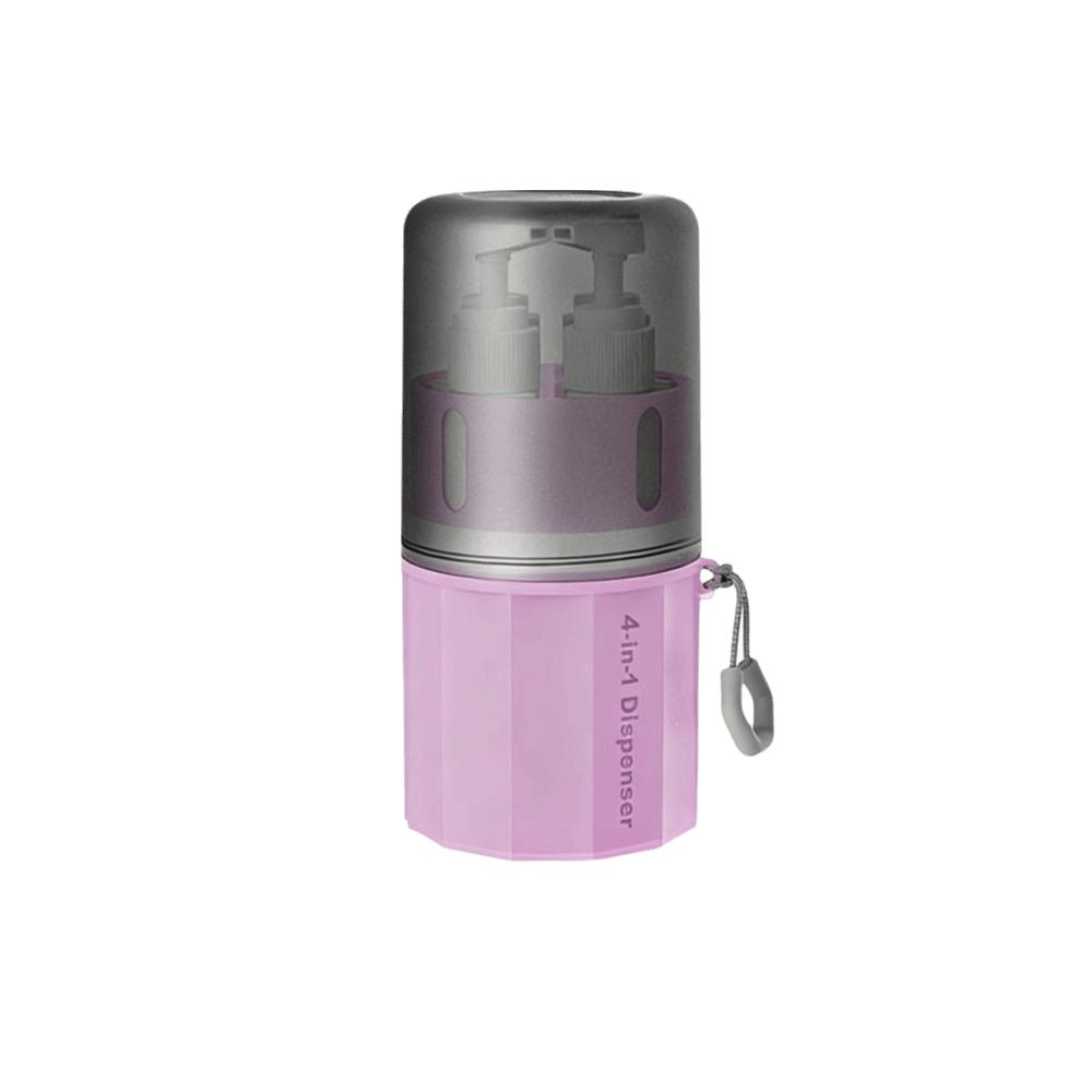 4in1 Travel Bottles Set Refillable Travel Dispenser Bottle  For Smooth Wall Surfaces