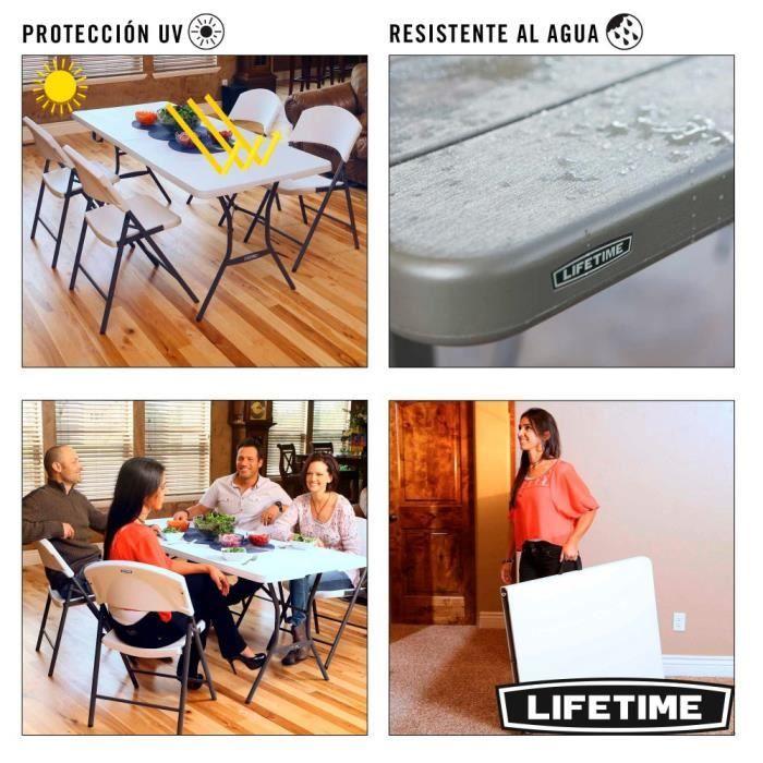 Складной стол - LIFETIME - 184x76x73,5 см - Сверхпрочный - Складной - Для использования на открытом воздухе