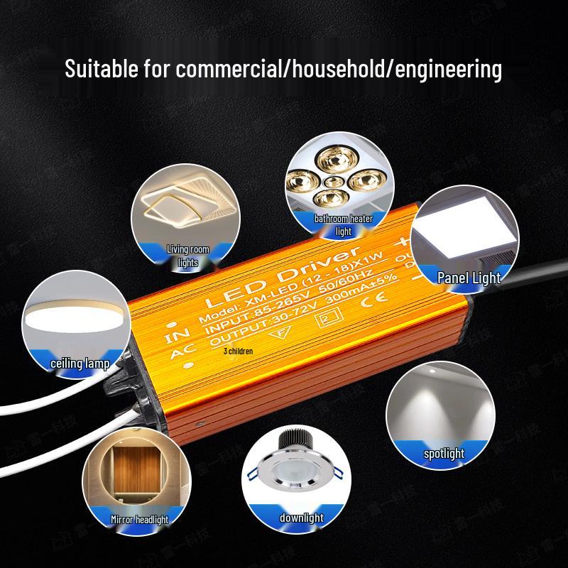 Светодиодный интегрированный водонепроницаемый блок питания и контроллер-выпрямитель для освещения кухни, ванной комнаты и туалета