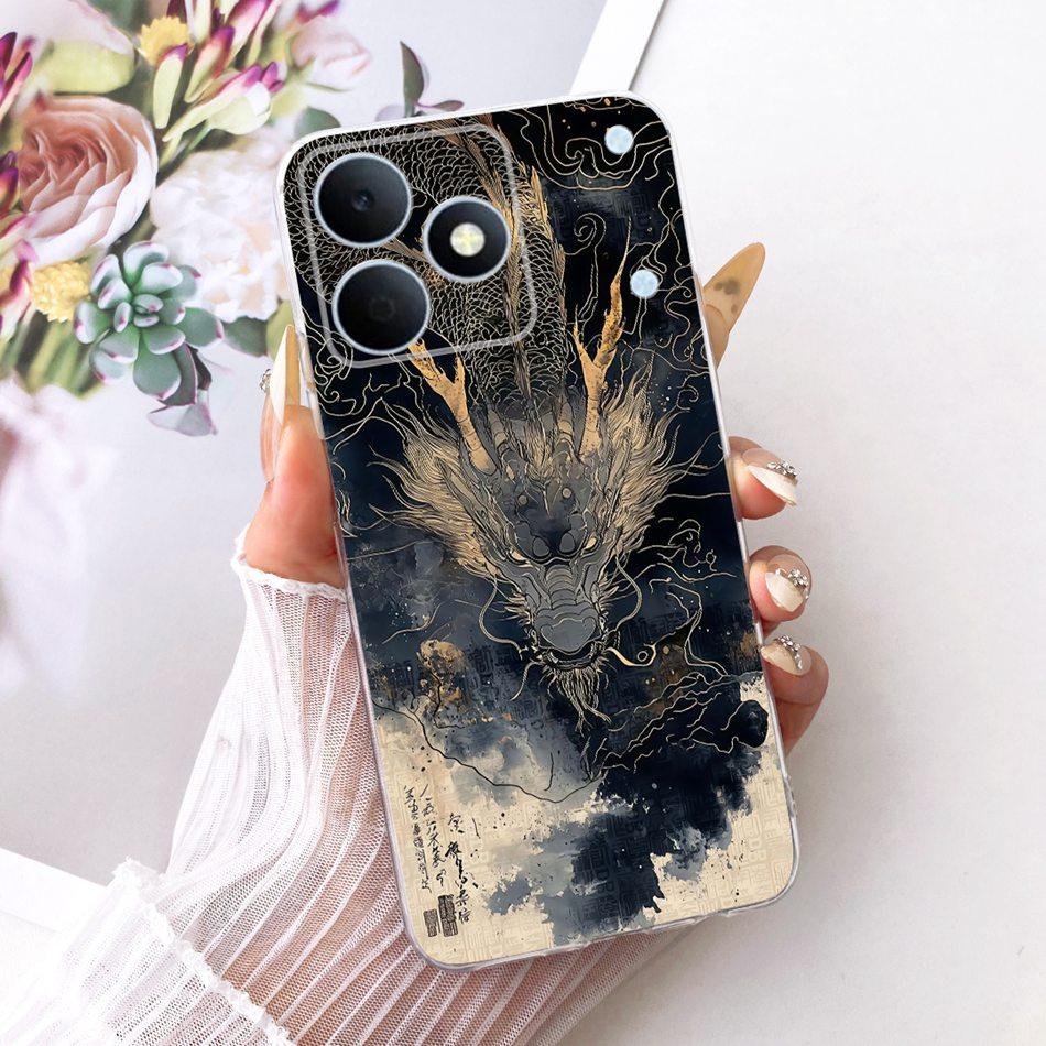 For Realme Note 80 2026 Cool Dragon Tiger Pattern Phone Case For Realme Note80 RMX5388 Soft Silicone TPU Cases Bumpers