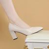 2024 Модные женские туфли-одиночки с острым носком Весна и осень Женская удобная верхняя одежда Слипоны на толстом каблуке Женская обувь