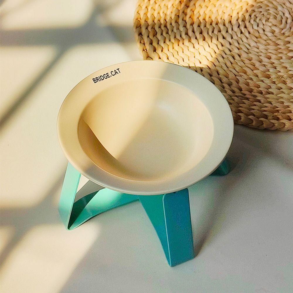 Pet Supplies Ceramic Flying Disc Pet Bowl Korean Style Multicolor UFO Cat Bowl Anti-Tip Round Cat Feeding Bowls For Cat and Dog