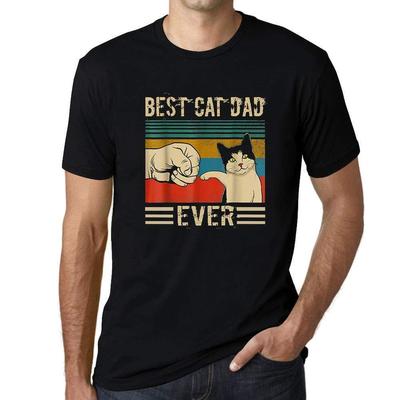 Мужская футболка с рисунком Best Cat Dad Ever Fist Bump — идея для подарка