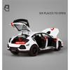 1/32 HONDA CIVIC TYPE-R Alloy Car Model Diecasts & Toy Vehicles Metal Sports Car Model Sound and Light Collection Childrens Gift