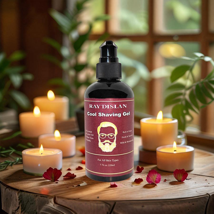Гель для бритья для мужчин Альтернативный дизайн, крем для бритья для мужчин с мягким скольжением, не вызывающий раздражения, с жожоба, алоэ, кокосовым и касторовым маслом, гель большого размера