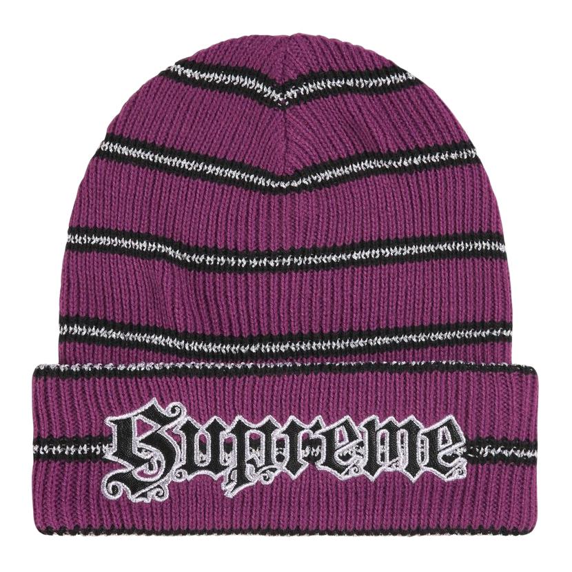 Мужская шапка Supreme с металлическими полосками 'Коричневая'