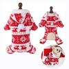 Winter Warm Dog Jumpsuit Clothes Christmas Pet Pajamas Cute Overalls  for Small Medium Dogs Cats