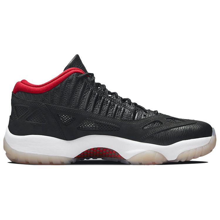 Air Jordan 11 Retro Low IE Bred 2021 Men Sneakers Black White True-Red 919712-023