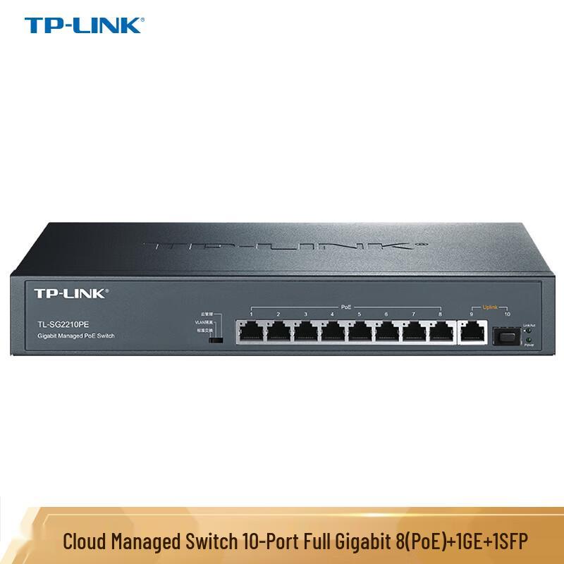 TP-LINK TL-SG2210PE 10-Port Gigabit PoE Cloud Managed Switch