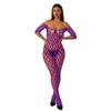 European & American Sexy Fishnet Stockings: Transparent Black Cutout Quick-Release Bodystocking