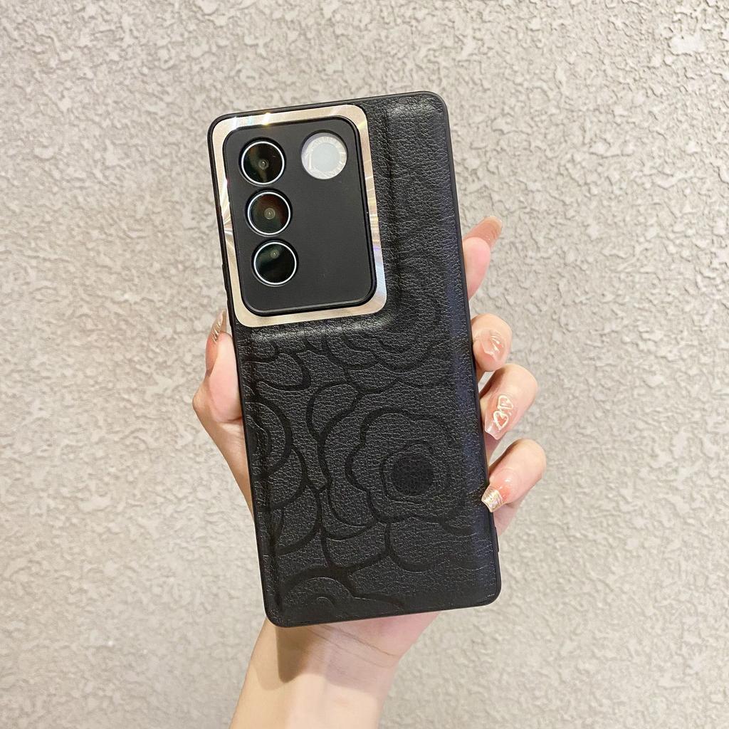 Подходит для чехла для телефона VivoX200 Камелия Полная упаковка S20PRO Кожаный с тиснением X100spro Чехол с защитой от падения