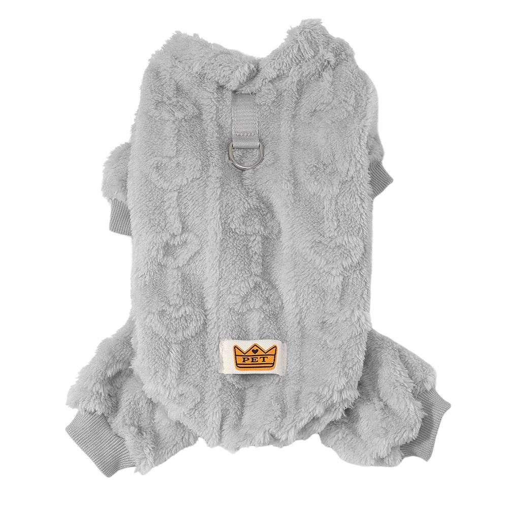 Флисовый комбинезон для щенков, осенне-зимняя одежда для маленьких собак, комбинезоны, пижамы, милый принт, чихуахуа, йоркширский костюм для домашних животных