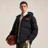 Li Ning Cba Series Logo Letter Zipper Casual Universal с капюшоном Short Winter Cotton Jacket Men jackets Black AJMU087-1