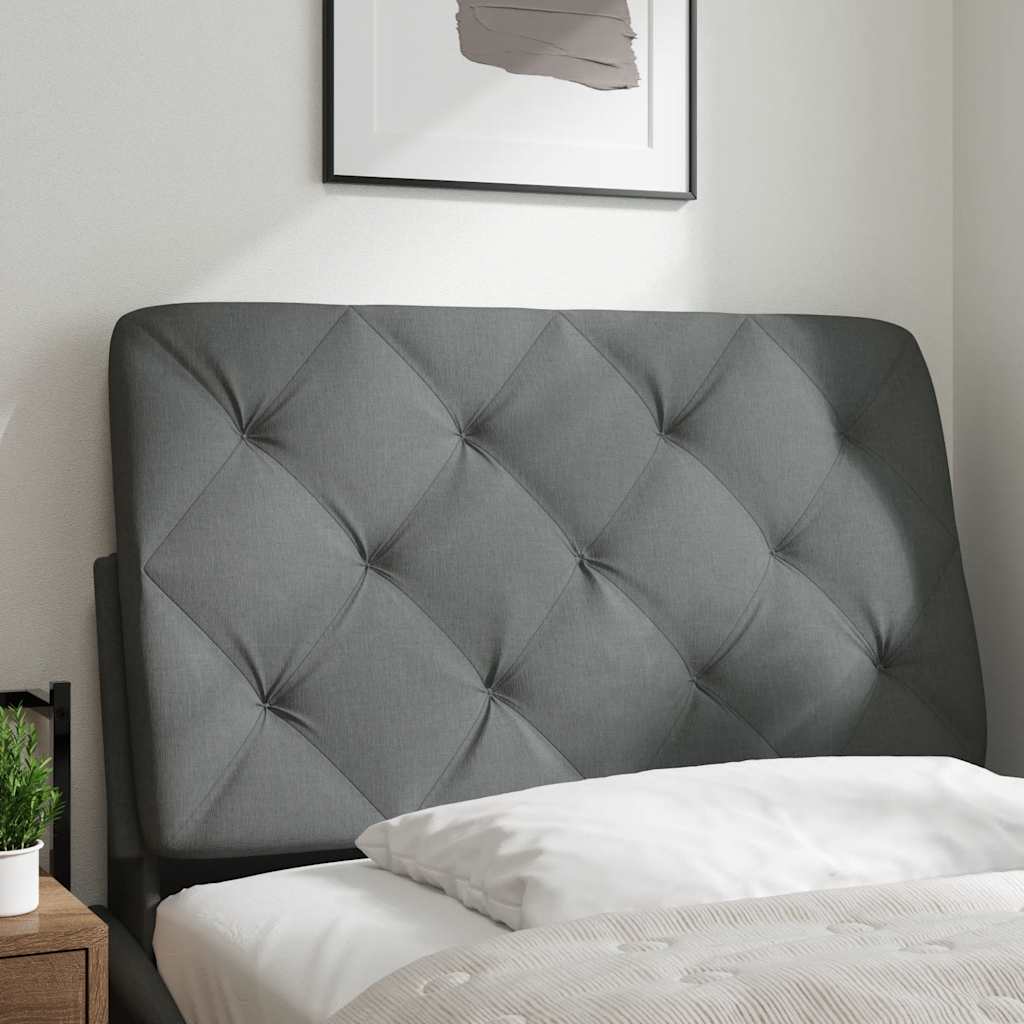 Headboard Cushion Dark Gray 90 cm Fabric