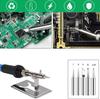 Soldering Iron Kit 60W 110V 220V Adjustable Temperature Solder Tool Set with 5pcs Soldering Tips, Tweezers, Solder Wick