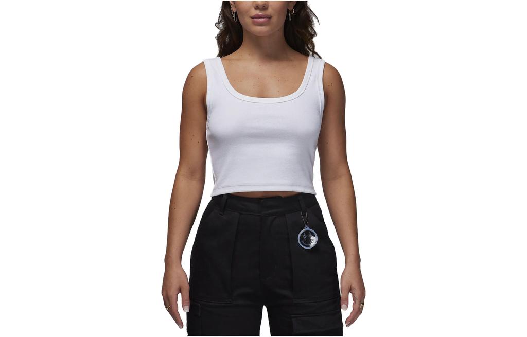 Jordan Tank Tops Women's White U Neck Moderate Other FJ6148-100