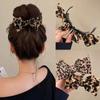 New Vintage Leopard Print Bow Premium Hair Grab Non-slip Hair Accessory Is Suitable for Women To Wear