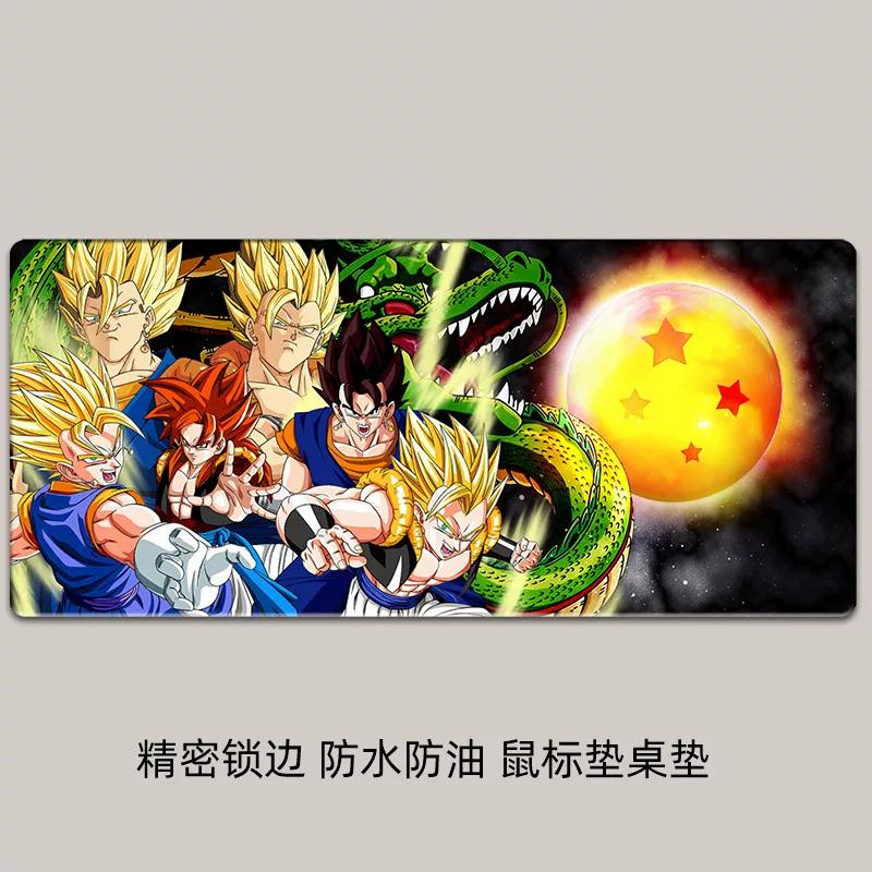 Водонепроницаемый и Нескользящий Кожаный Коврик для Мыши Креативный Мультяшный Dragon Ball Печать Высокой Четкости Увеличенный Сон Гоку Компьютерный Офисный Настольный Коврик Коврик для Ноутбука