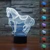 3D Animal Nightlights Horse Zebra Night Light 7 Color Change LED Table Lamp Gift Within Led Accessories