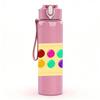 1PC Paint Palette Doodle Kid Art 750ml Color Plastic Sports Water Bottle Leakproof Flip Straw Lid Suitable for Sports Office Home Use
