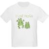 CafePress Я люблю лягушек Детская легкая футболка Подростковая детская хлопковая футболка