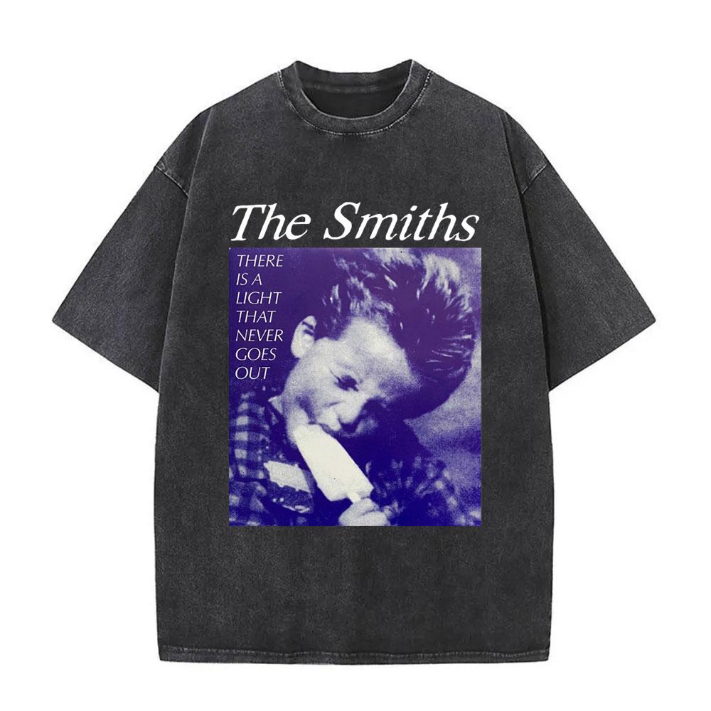 Rock Band The Smiths Более громкая Винтажная стираная футболка Альтернативная s Инди Морисси Футболка The Queen Is Dead Футболки Унисекс