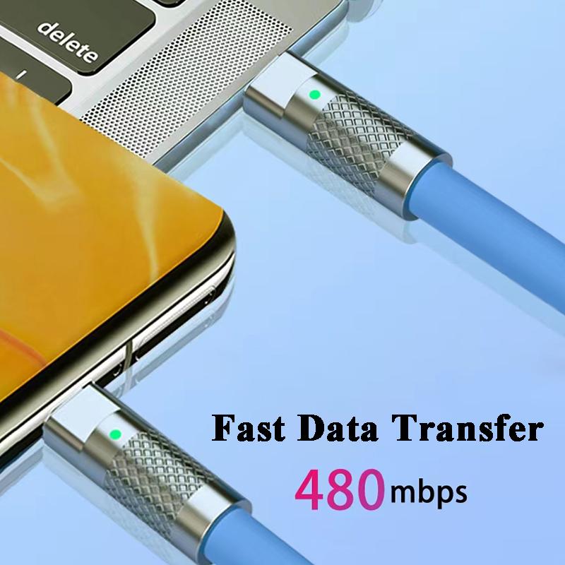 120 Вт 6 А сверхбыстрая зарядка PD Type C жидкий силиконовый кабель быстрая зарядка 1M 2M Usb кабель USB C to C зарядный кабель