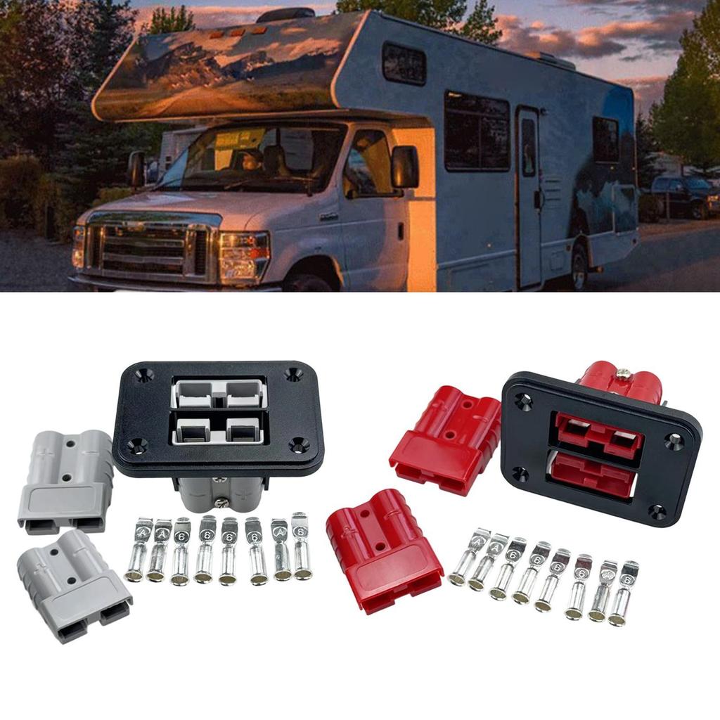 Flush Mount Recessed Plate 50A Plug Mounting Panel Caravan 13 Pin Connector for Ships Yachts and Buses