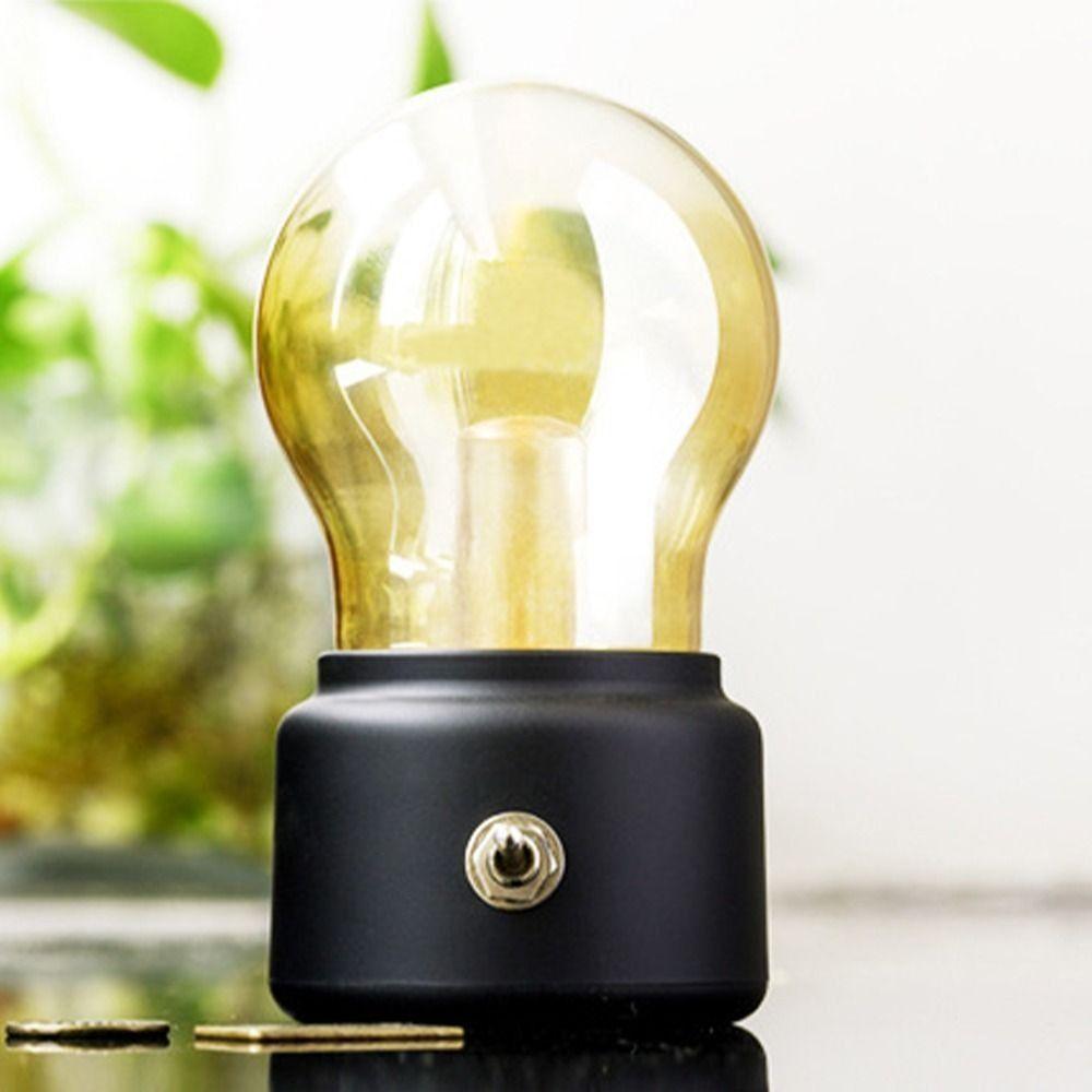 Flame Tip Design Bulb Lemp Glass Lampshade Desk Lamp Simple Atmosphere Lamp Christmas