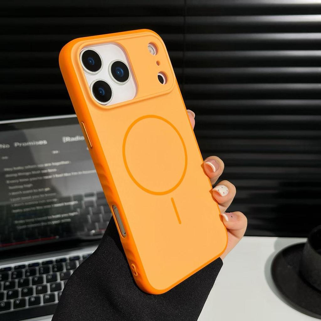 iPhone 17 Pro Max Магнитный чехол Color Block, Полная защита от падений, Покрытие против отпечатков пальцев