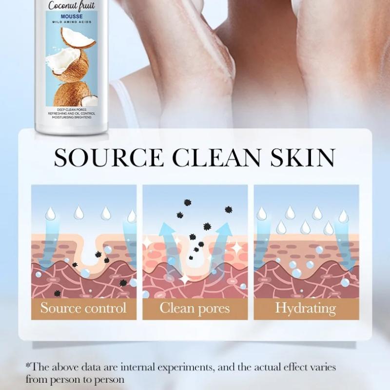 Sadoer Фруктовый Очищающий Гель для Лица Anti Wrinkle Пенка для Умывания Очищающая Осветляющая Кокос Витамин С Увлажняющий Уход за Кожей