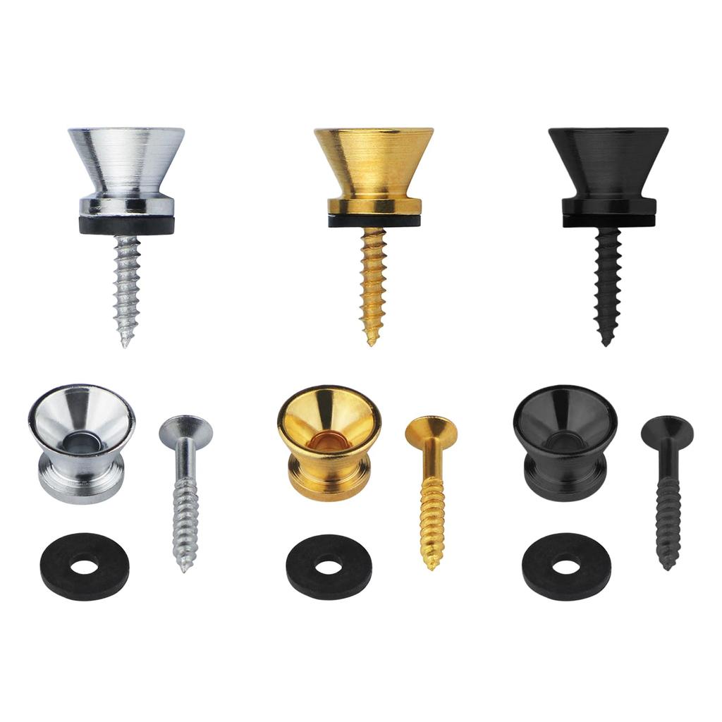 LIANHATA Набор из 6 ремешков с винтами и 2 в 3 металлических пуговицах для электрогитары, аккордовых палочек, бас-гитарных накладок, цвета, бас, гитара,