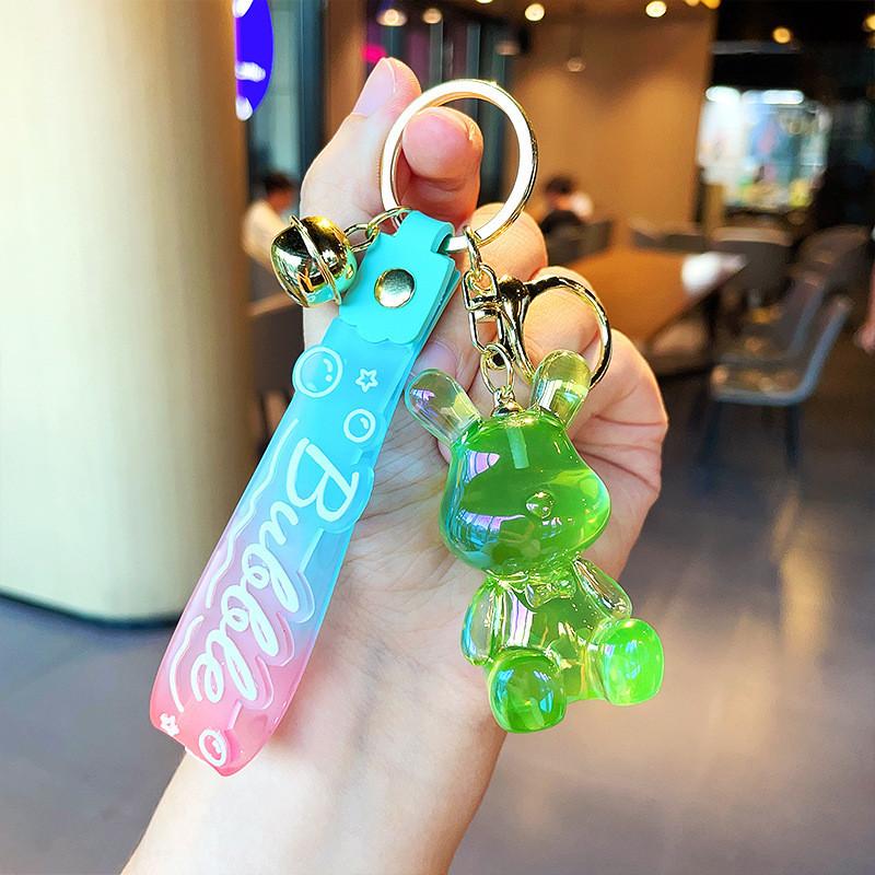 Colorful Resin Cartoon Keychains Bear And Rabbit Perfect For Party Favors