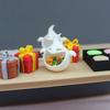 Миниатюрные коробки для конфет в виде привидений на Хэллоуин с искусственными желейными бобами, жуткий декор для кукольных домиков, настольное украшение