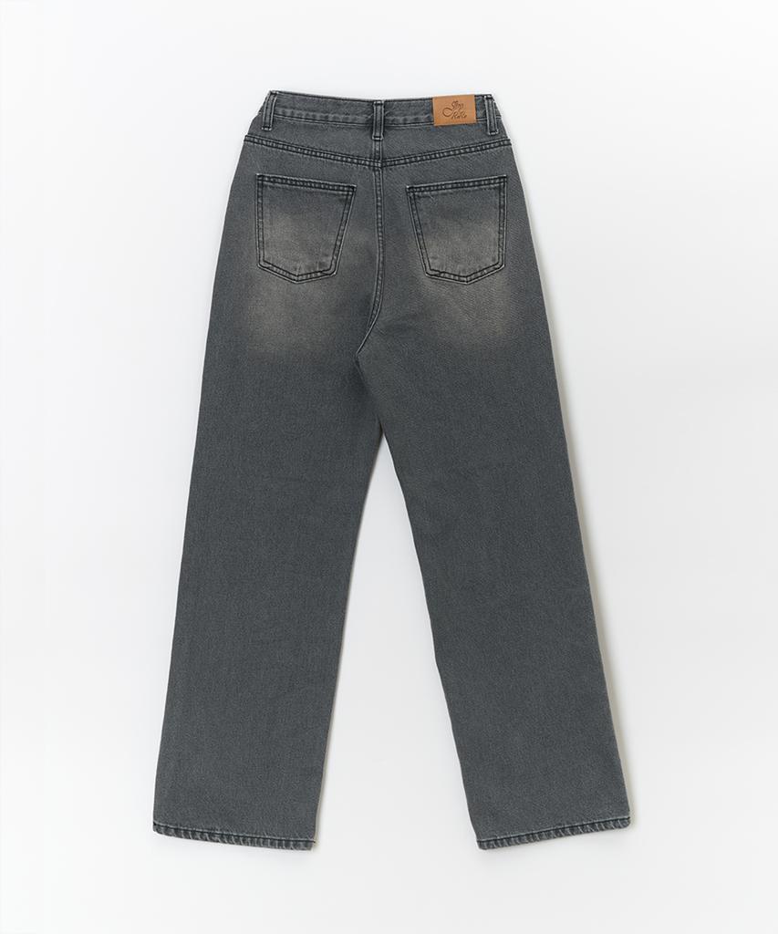 JBYRARA Normal Wash Straight Fit Denim Pants_Deep Gray