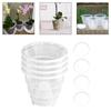 Набор из 4 цветочных горшков для контроля корней с прозрачностью для удобства наблюдения
